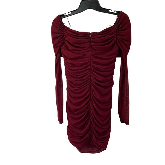 Amanda Uprichard Nellia Rose Burgundy Strapless Mini Dress Small Party Sexy - Picture 3 of 6